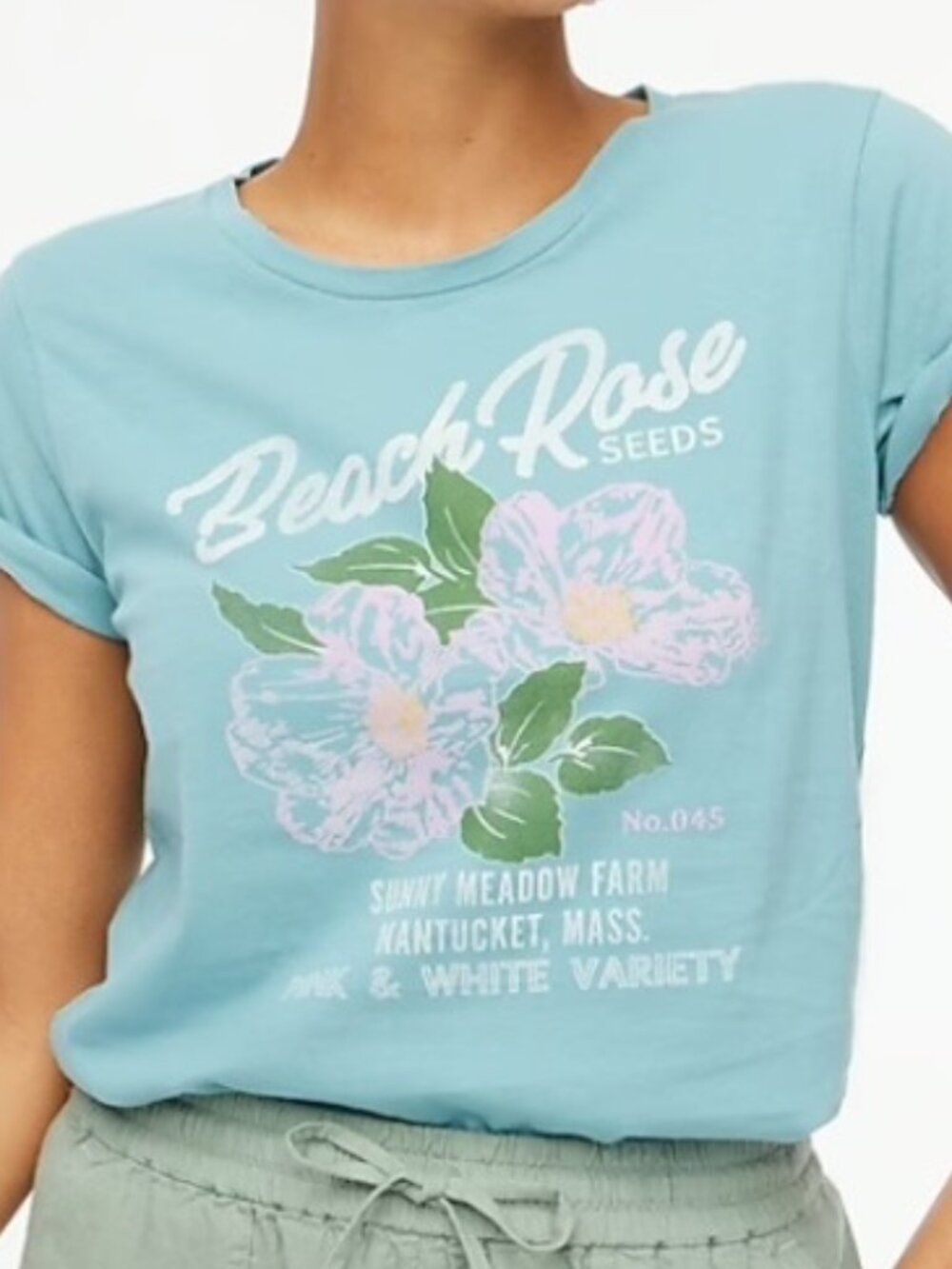 J.Crew Factory Beach Rose Collector T-Shirt NEW! - Picture 3 of 7